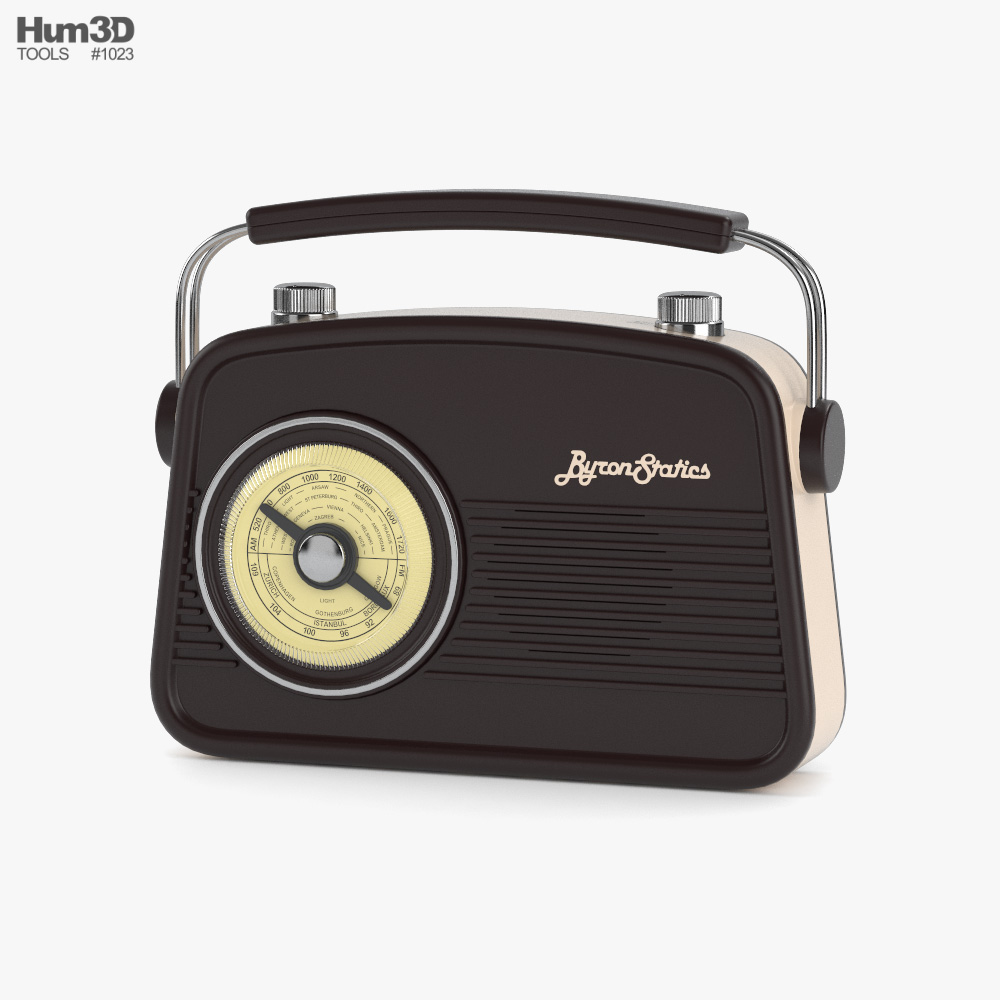 Vintage Transistor Radio 3D model