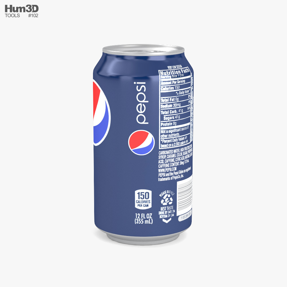 Pepsi Can 12 FL 3d model