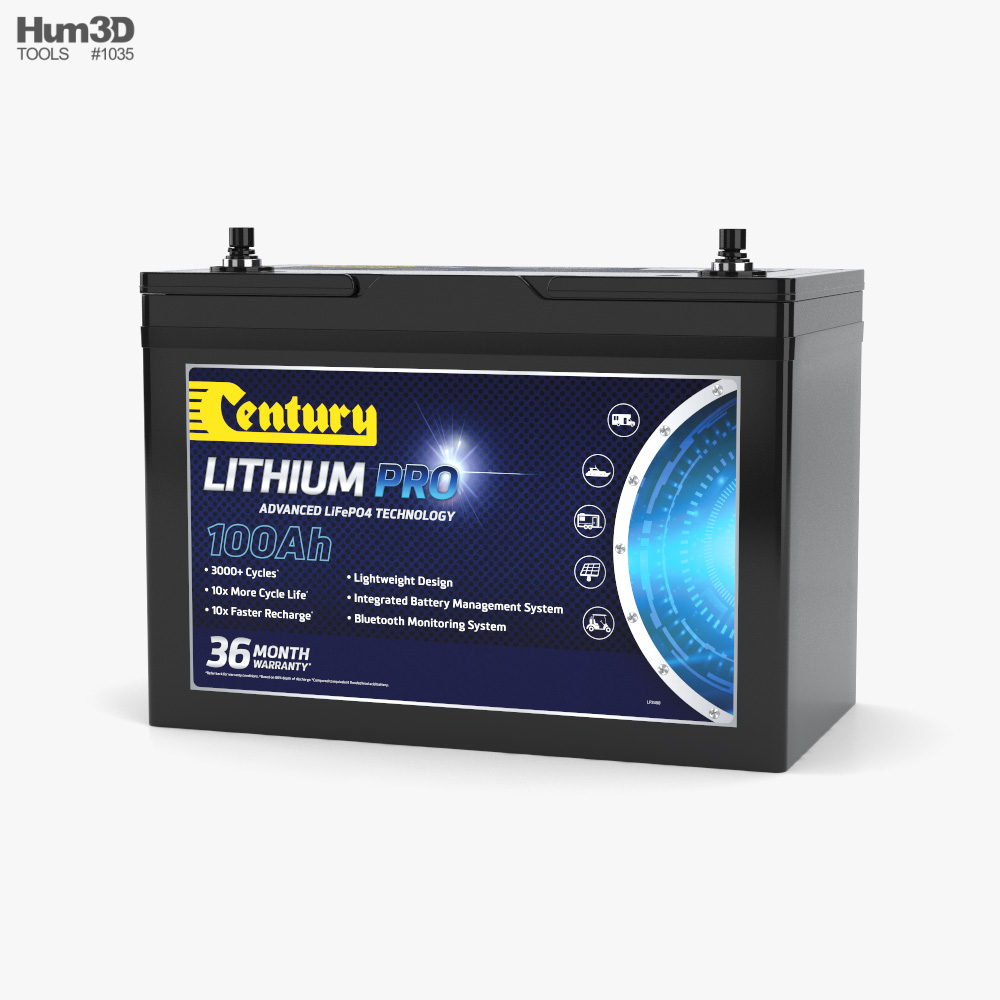 Century Lithium Pro Battery 3D model