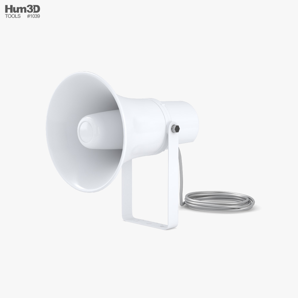 Haut-parleur de klaxon Mégaphone Modèle 3D
