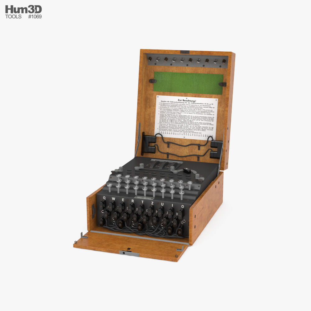 Enigma Cipher Machine 3D model