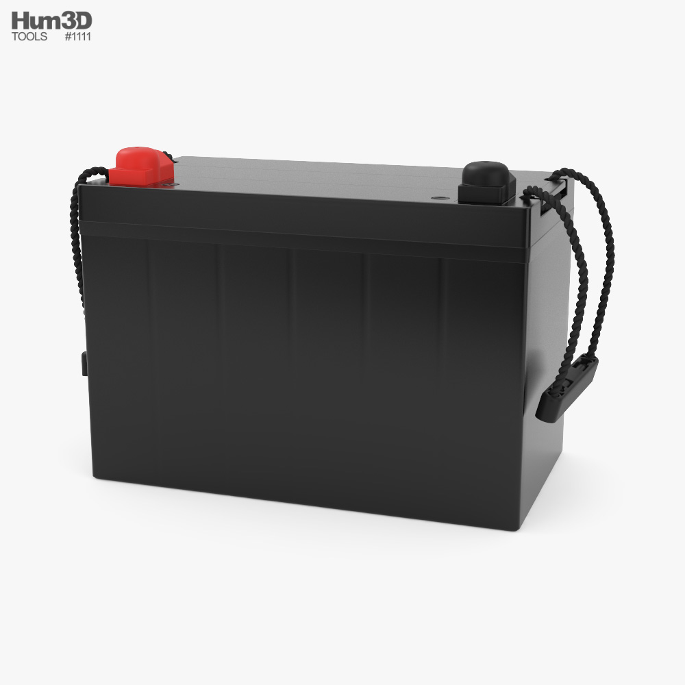 Car Battery With Handles 3D model