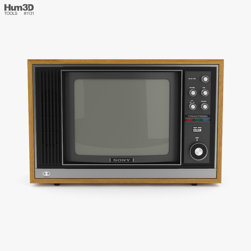 Sony Trinitron 1970 Television 3D模型- 电子产品on Hum3D