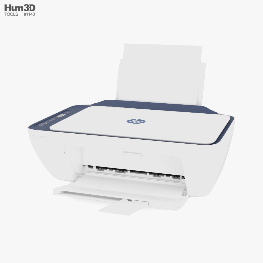 HP DeskJet 2721E Printer 3D 모델 