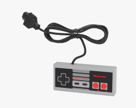 NES 게임 컨트롤러 3D 모델 