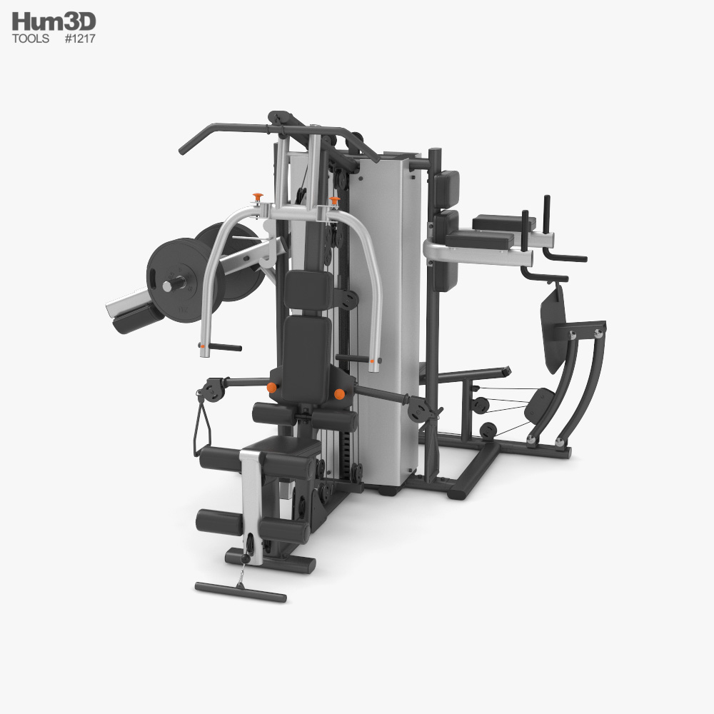 Multi Fitness Equipment Gym 3D model