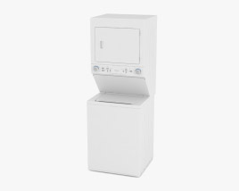 Frigidaire Electric Washer and Dryer Laundry Center 3D model