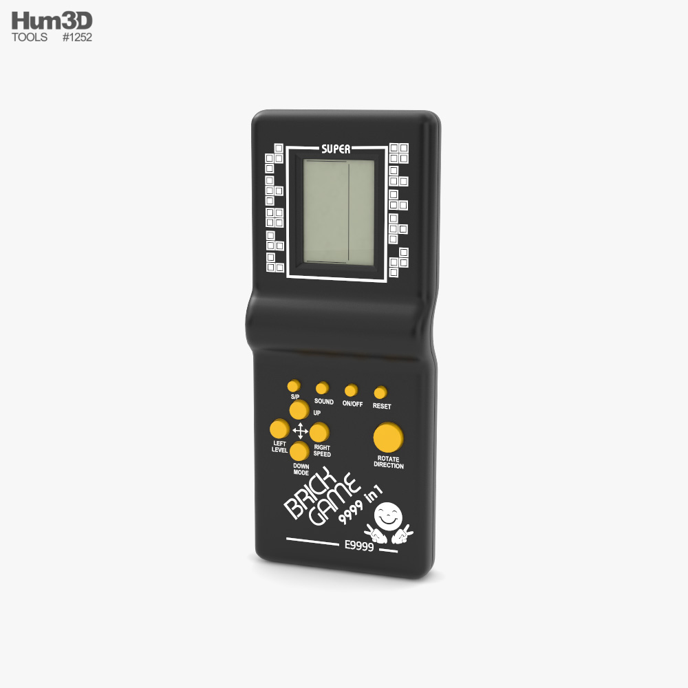 Retro Handheld Brick Game Console Modelo 3d