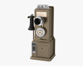 Antique Rotary Pay Phone 3D model