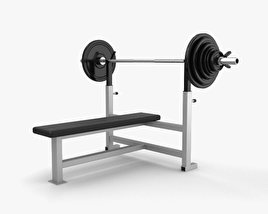 Weight Training Bench 3D model