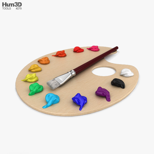 Paleta de Pintura Modelo 3d