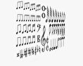 Musical notes 3d model