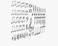 Musical notes 3d model