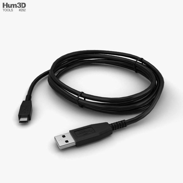 USB电缆 3D模型