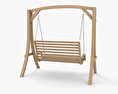 Silla colgante de madera para jardín Modelo 3D