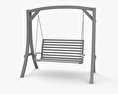 Silla colgante de madera para jardín Modelo 3D