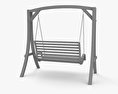 Silla colgante de madera para jardín Modelo 3D