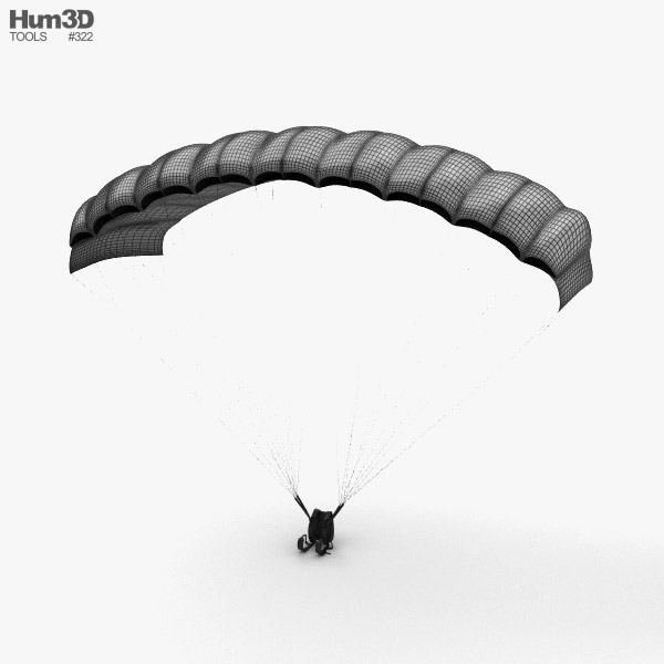 Parachute 3D model - Life and Leisure on Hum3D