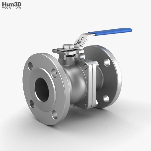 Flanged Ball Valve 3D model