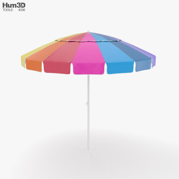 Пляжна парасолька 3D модель