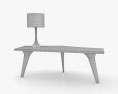 Console table with Lamp 3d model