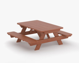 野餐桌 3D模型