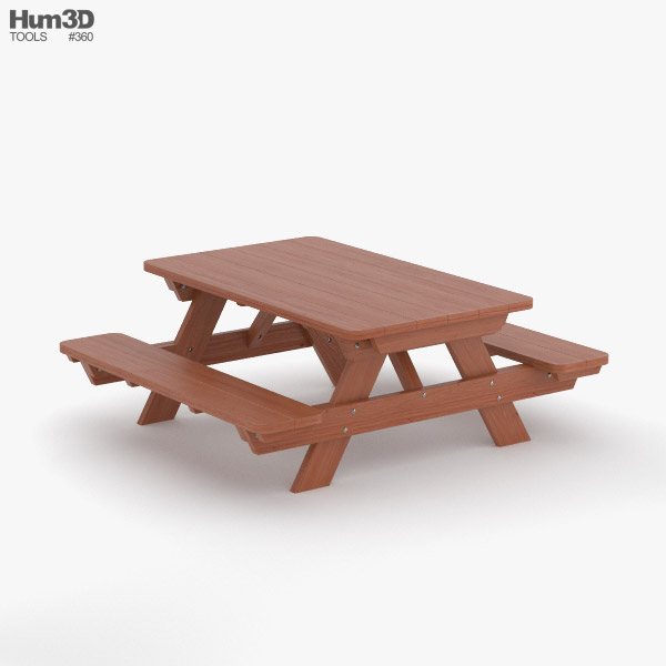 ピクニック用のテーブル 3Dモデル