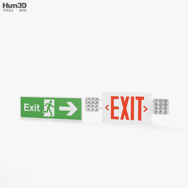 Exit Sign 3D model