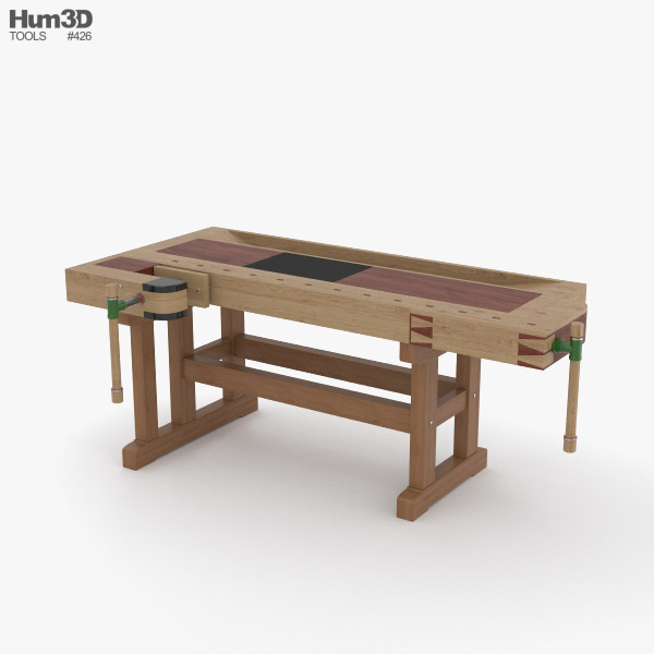 Woodworking Workbench 3D model