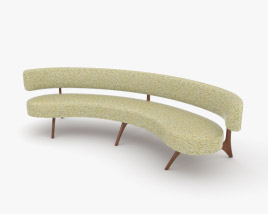 Curved Bench 3D model