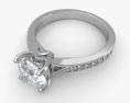Anello di fidanzamento con diamante Modello 3D