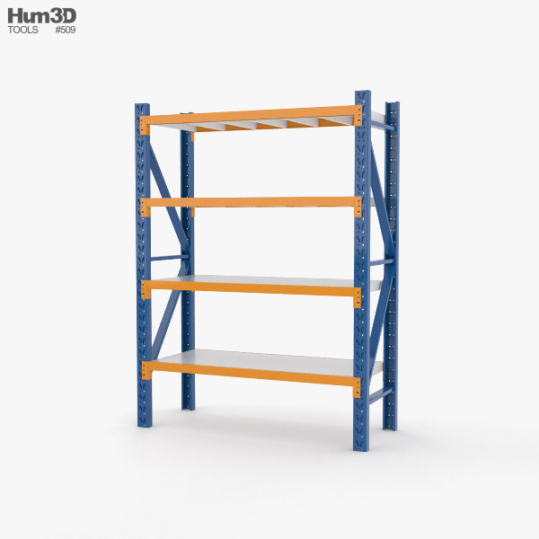 Warehouse Pallet Rack 3D model