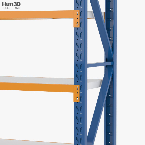 3d модель складского стеллажа