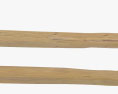 Wooden Split-Rail Fence 3d model