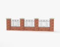 Brick Fence 3d model