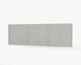Concrete Fence 3D model