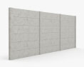 Concrete Fence 3d model