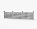 Vinyl Lattice Fence 3d model