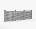 Vinyl Lattice Fence 3d model