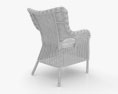 Крісло з ротанга 3D модель