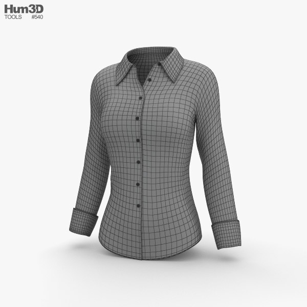 Camisa de mujer Modelo 3D - Ropa on Hum3D