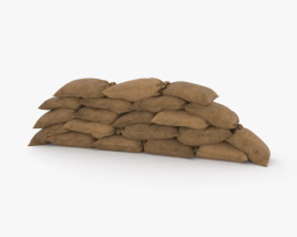 Sandbags Barricade 3D model