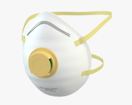 호흡기 마스크 N95 3D 모델 