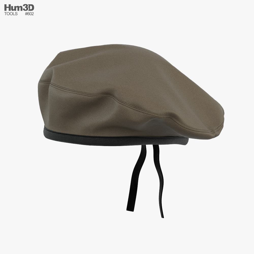 军用贝雷帽3D模型- 服装on Hum3D