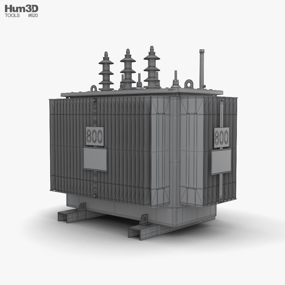 Power Transformer 3D Model - Architecture On Hum3D