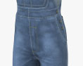 Macacão jeans feminino Modelo 3d