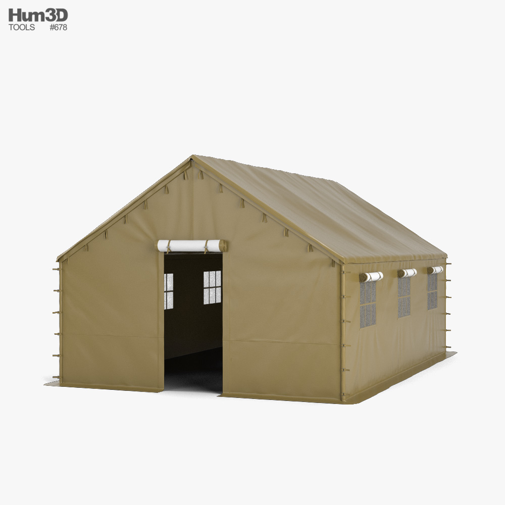 Tente militaire Modèle 3D