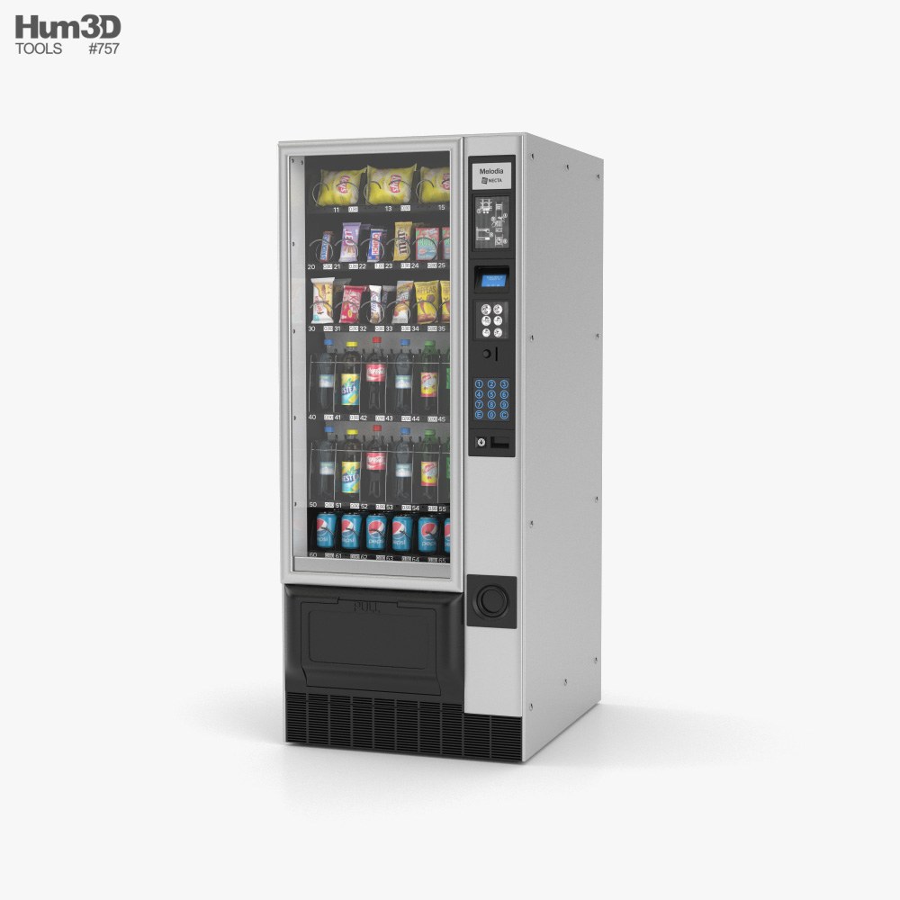 スナックと飲み物の自動販売機 3Dモデル