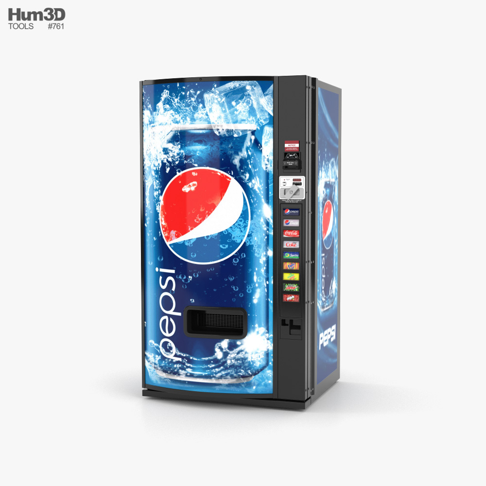 Автомат для продажу холодної газованої води 3D модель