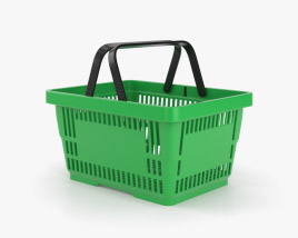 Купівельний кошик для супермаркету 3D модель